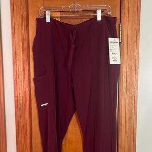 Wine Red Jogger Pants and Top Scrubs